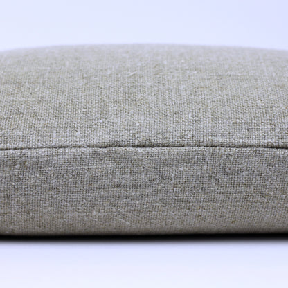 Linen Pillow Cover - Lumbar - Natural - 12 x 20 - Stonewashed - Thick Linen