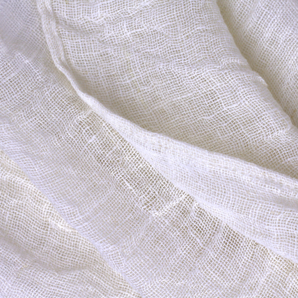 Stonewashed linen - pure 100% linen flax scarf ivory cream color solid  color pre-washed laundered Europe European thin soft linen eco-friendly  sustainable – L i n e n C a s a