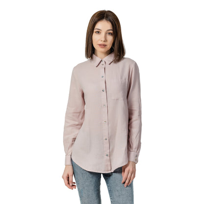 Linen Shirt - Dusty Rose - Stonewashed - Luxury Thin Linen