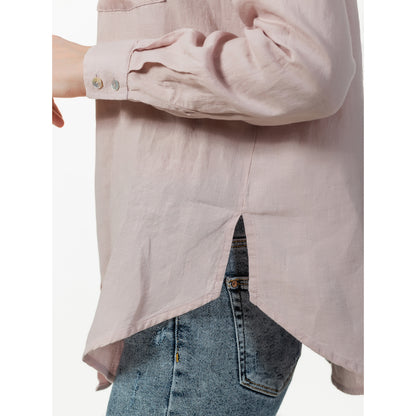 Linen Shirt - Dusty Rose - Stonewashed - Luxury Thin Linen
