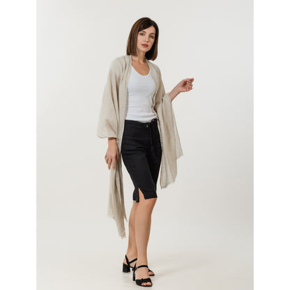 Linen Shorts - Black - Stonewashed - Luxury Medium Thick Linen