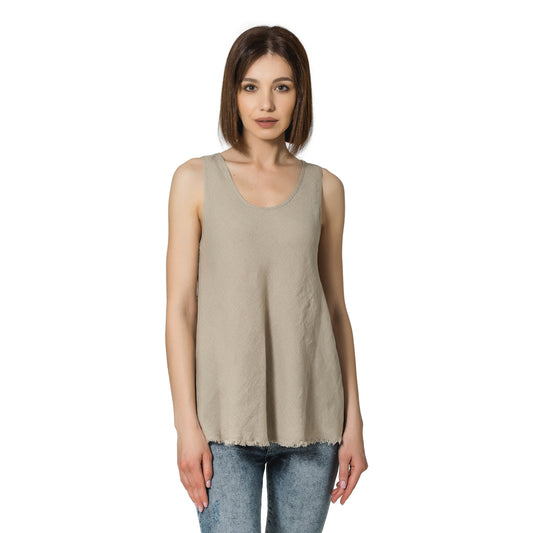 Linen Top - Natural - Stonewashed - Luxury Thin Linen
