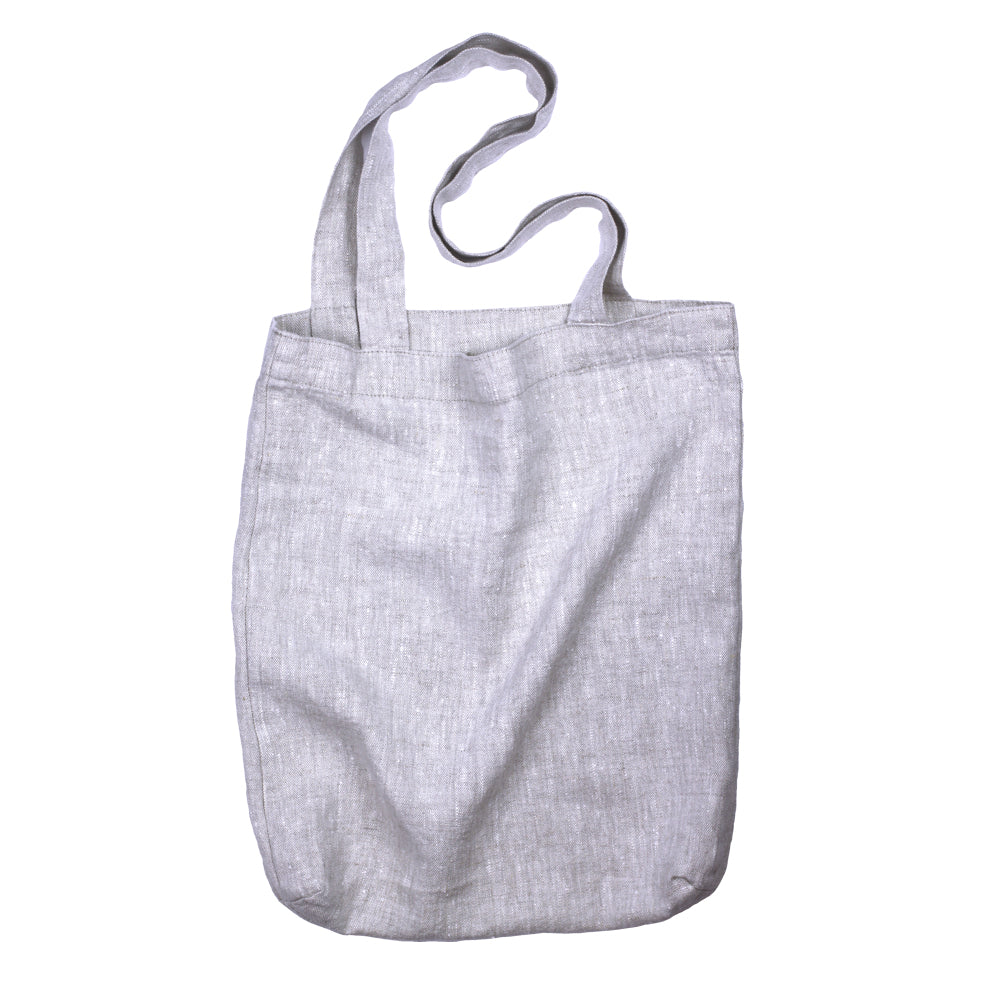 Linen Tote Bag - Stonewashed - Light Natural - Luxury Thick Linen