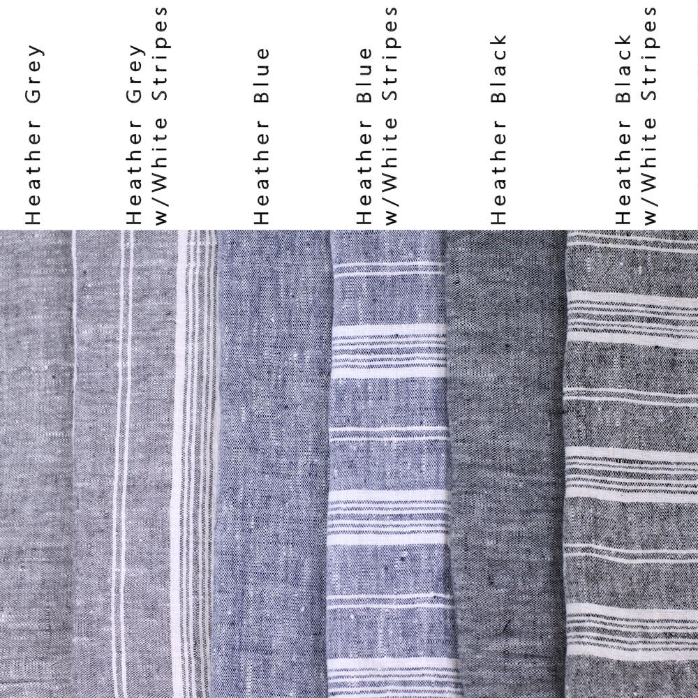 Linen Hand Towel - Stonewashed - Heather Grey - Thick Linen