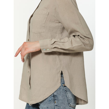 Linen Shirt - Natural - Stonewashed - Luxury Thin Linen